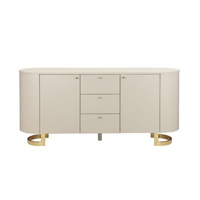 Aubrey Buffet Cabinet - Matt Beige / Gold